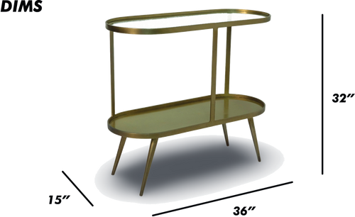Black Oval Console Table