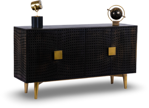 Perforated Wooden Sideboard