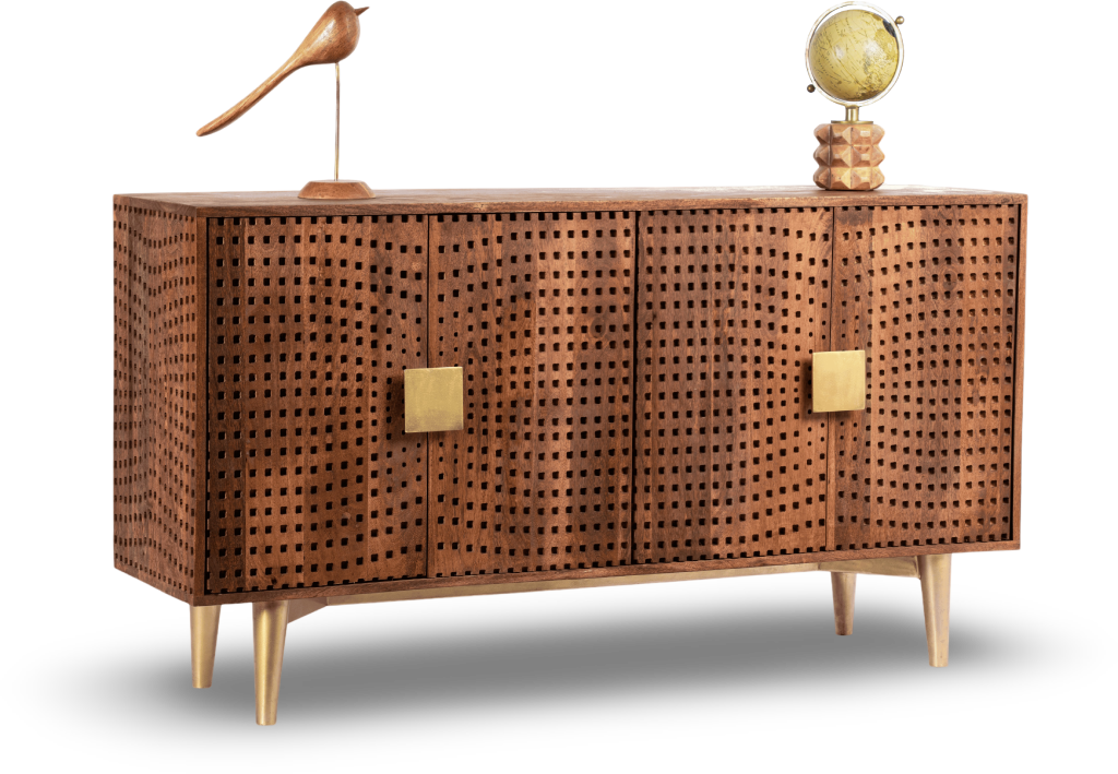 Perforated Wooden Sideboard