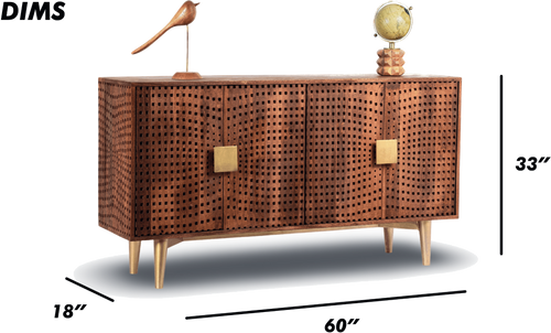 Perforated Wooden Sideboard