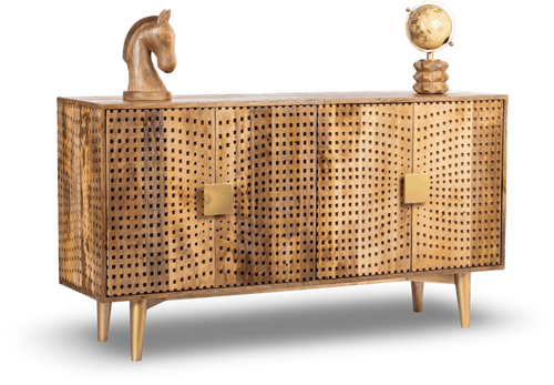 Perforated Wooden Sideboard