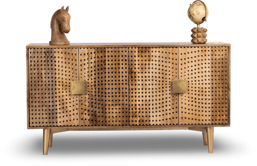 Perforated Wooden Sideboard