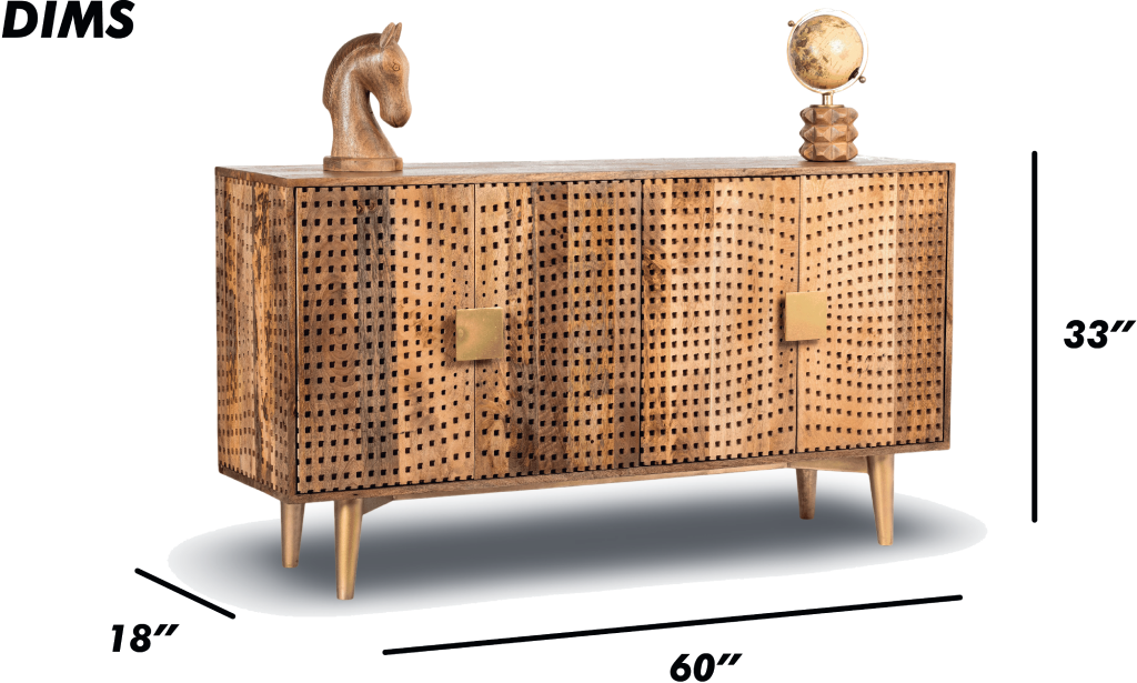 Perforated Wooden Sideboard