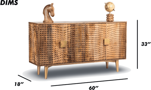 Perforated Wooden Sideboard