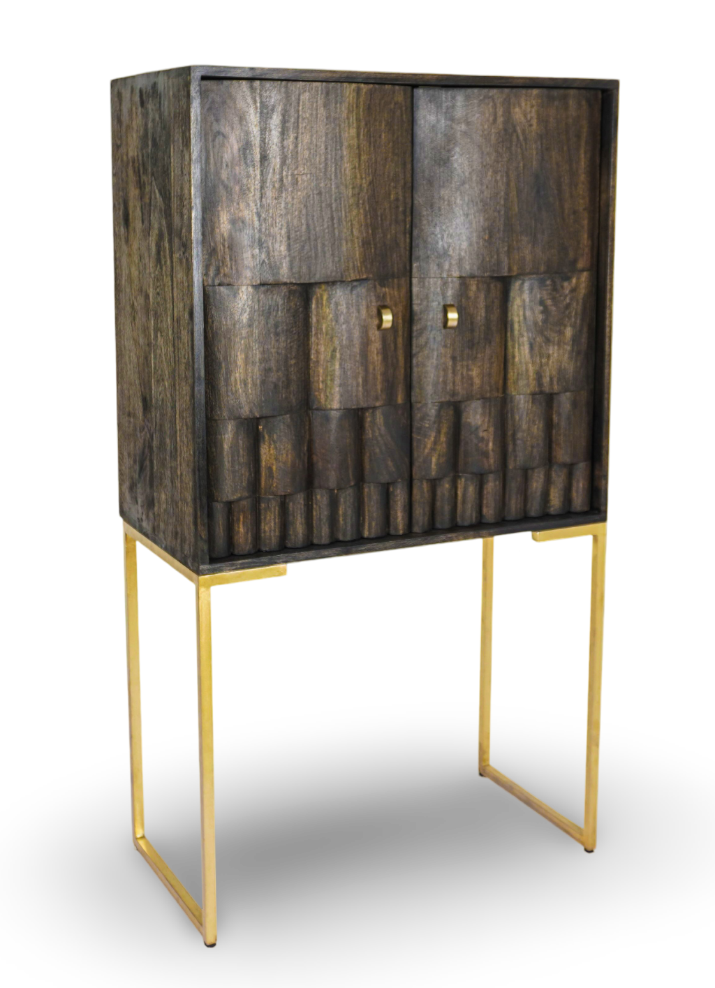 Grey wash Tall Bar Cabinet