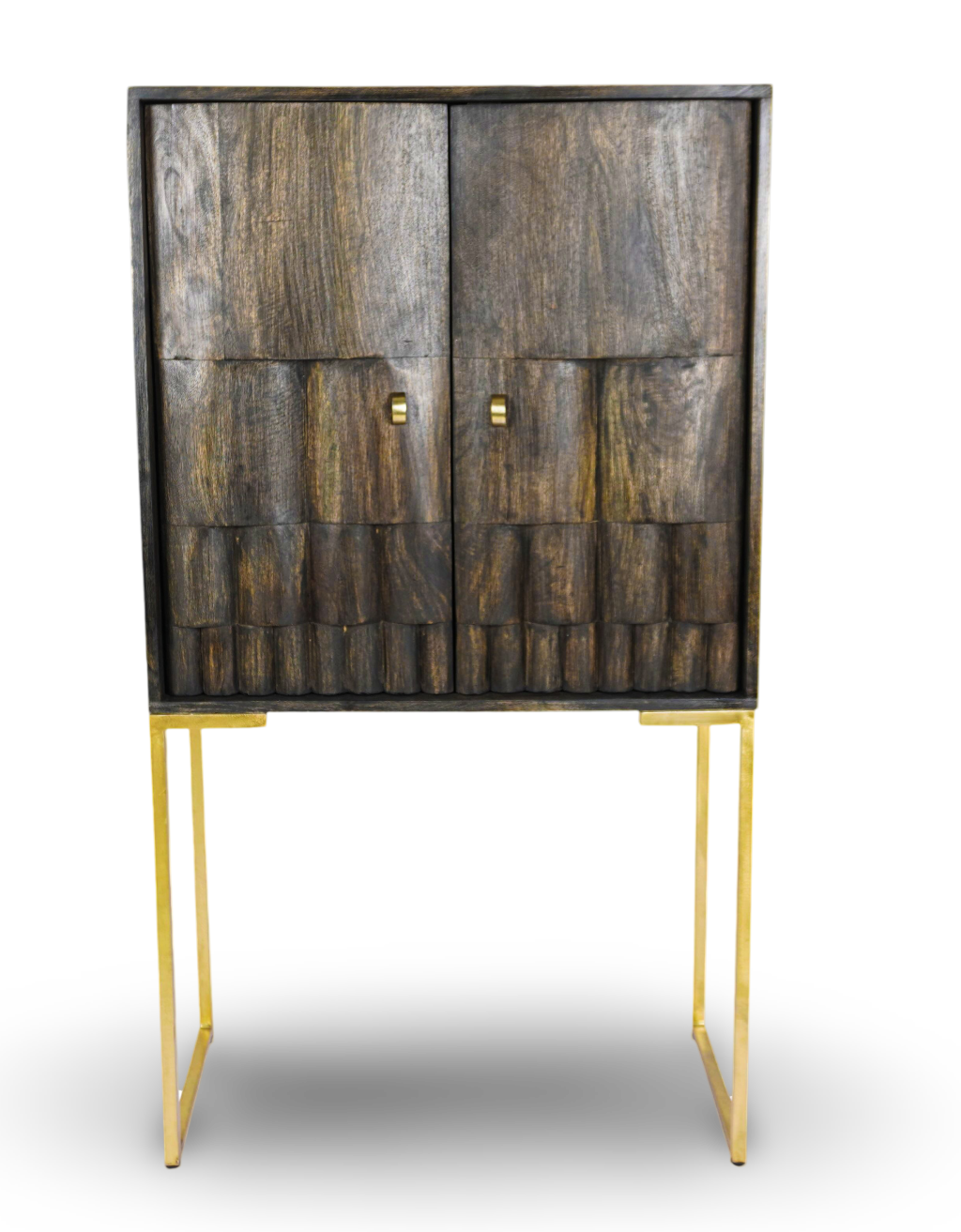 Grey wash Tall Bar Cabinet