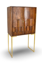 Brown Tall Bar Cabinet