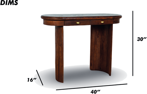 Brown Wood Console Table