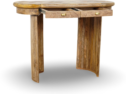 Brown Wood Console Table