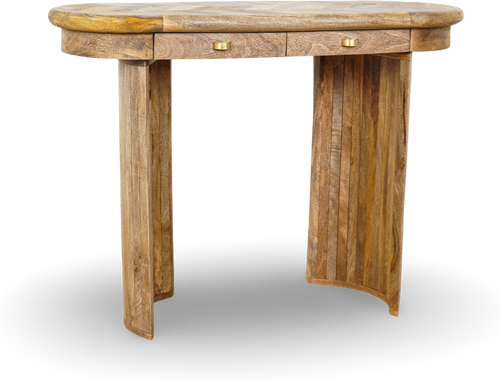 Brown Wood Console Table