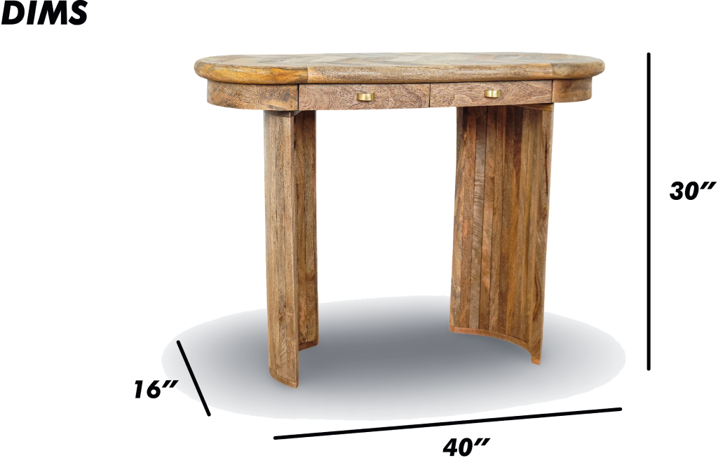 Brown Wood Console Table