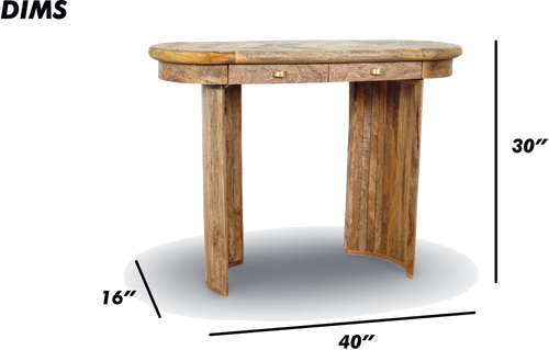 Brown Wood Console Table