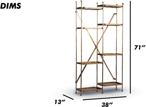Modern Industrial Metal Shelving Unit