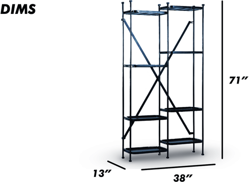 Modern Industrial Metal Shelving Unit