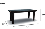 Wood Carved Edge Dining Table