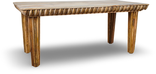 Wood Carved Edge Dining Table