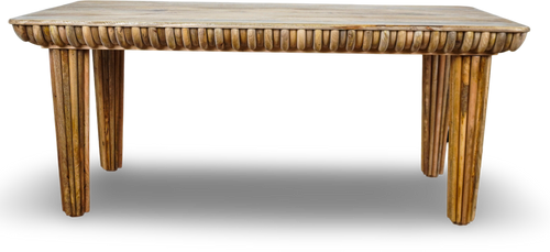 Wood Carved Edge Dining Table