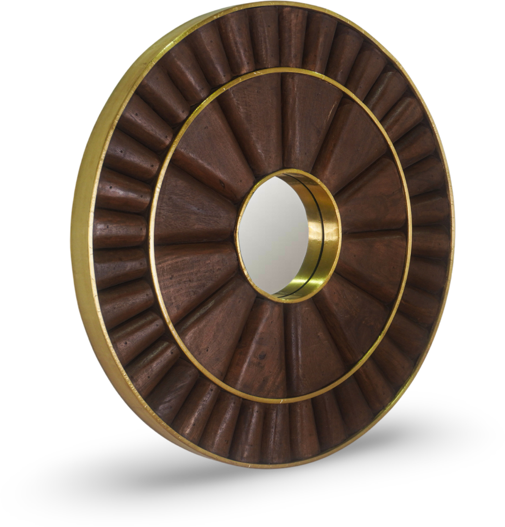 Brushed Sunburst Wall Mirror