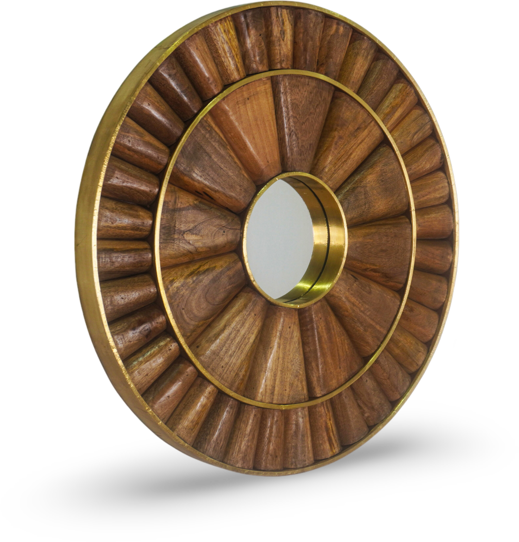 Brushed Sunburst Wall Mirror