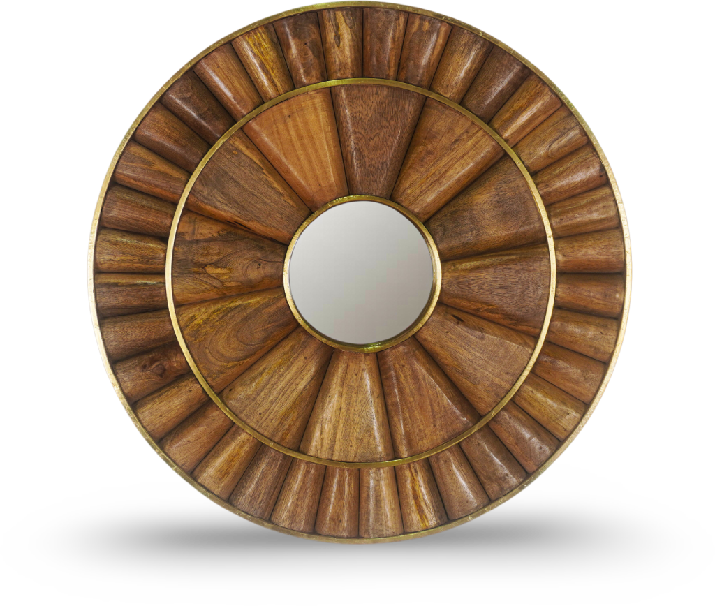 Brushed Sunburst Wall Mirror