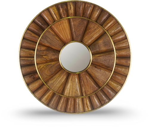 Brushed Sunburst Wall Mirror