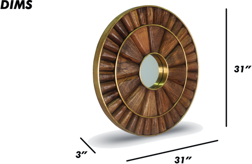 Brushed Sunburst Wall Mirror