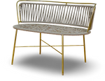 White Gold Lounge Chair