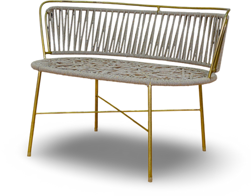 White Gold Lounge Chair