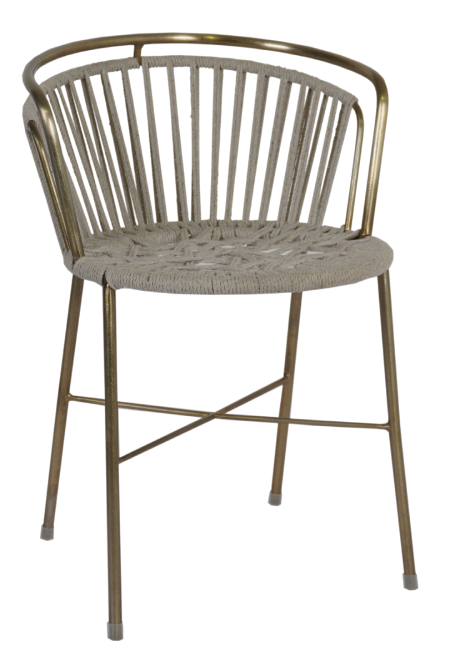 Black Woven Back Dining Chair
