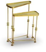 Asymmetrical Black Metal Nesting Tables