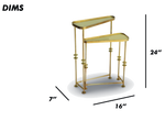 Asymmetrical Black Metal Nesting Tables