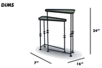 Asymmetrical Black Metal Nesting Tables