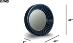 Round Gold Ribbed Frame Mirror