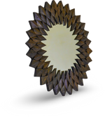 Brushed Grey Sunburst Wall Mirror