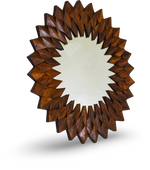 Brushed Grey Sunburst Wall Mirror