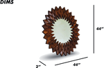 Brushed Grey Sunburst Wall Mirror