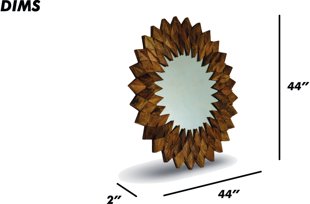 Brushed Grey Sunburst Wall Mirror