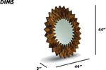 Brushed Grey Sunburst Wall Mirror