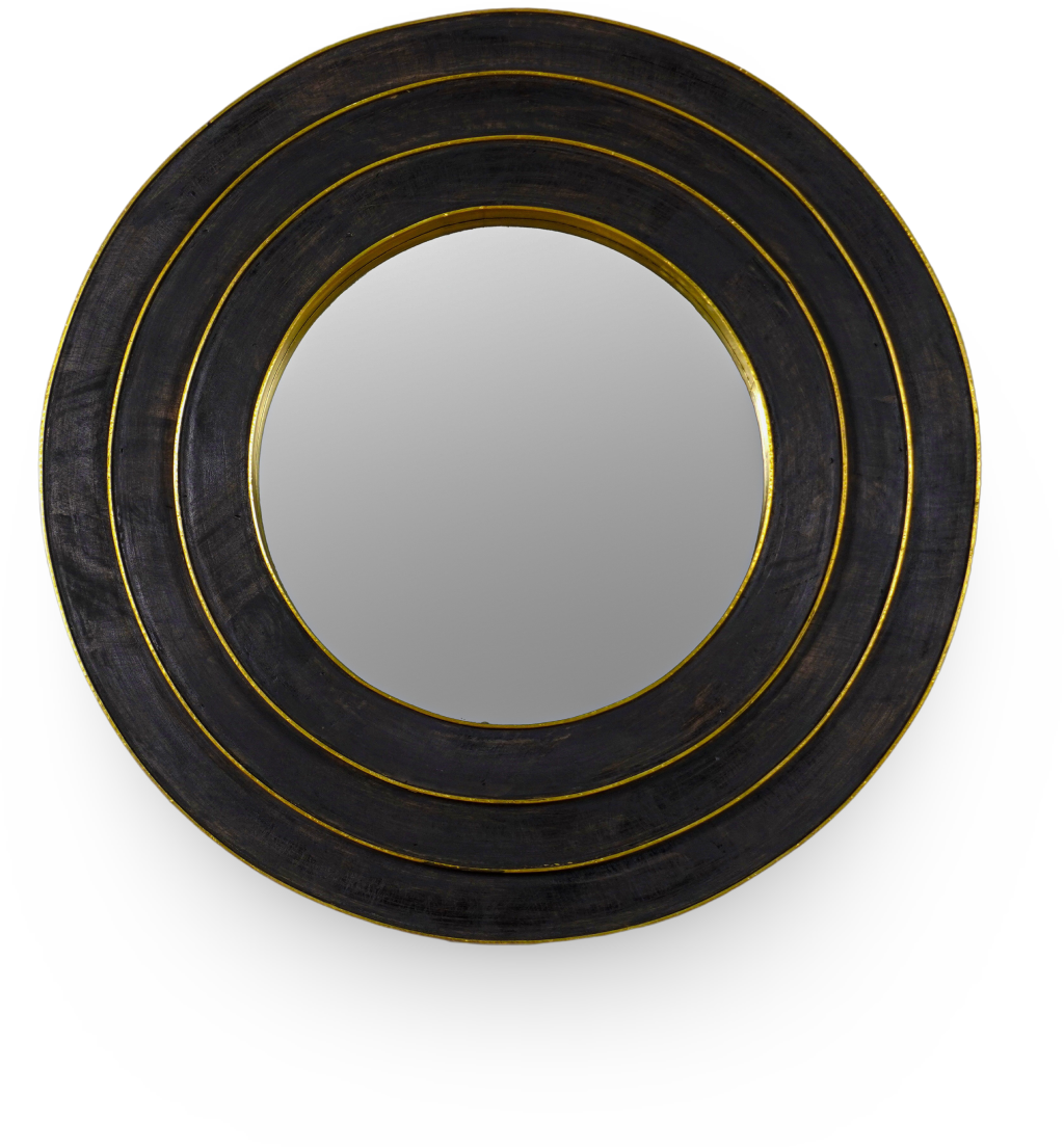 Natural Round Layered Mirror