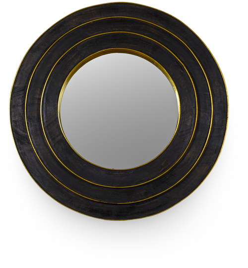 Natural Round Layered Mirror