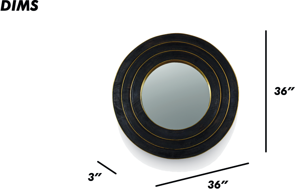 Natural Round Layered Mirror