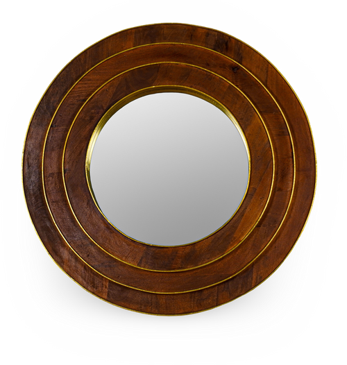 Natural Round Layered Mirror