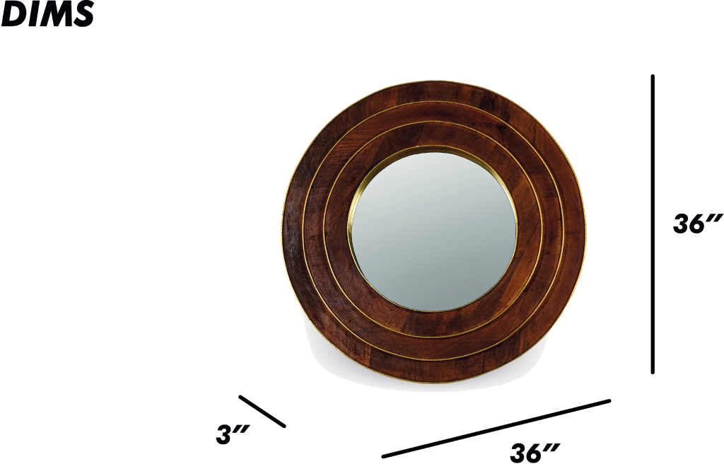 Natural Round Layered Mirror