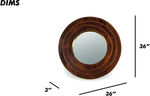 Natural Round Layered Mirror