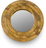 Natural Round Layered Mirror
