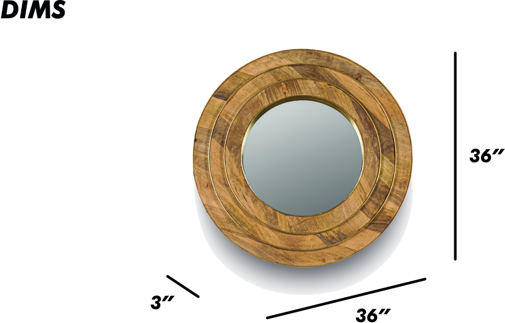 Natural Round Layered Mirror
