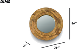Natural Round Layered Mirror