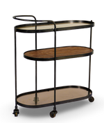 Oval Metal and Wood Trolley