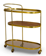 Oval Metal and Wood Trolley