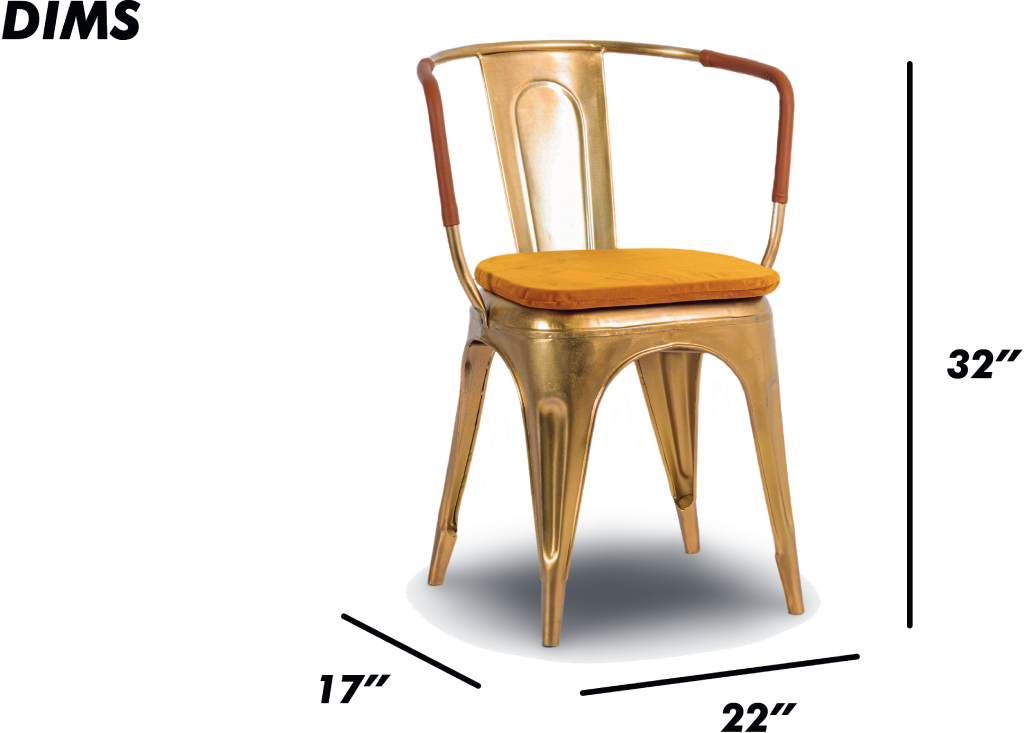 Black Steel Armchair with Leather Accents